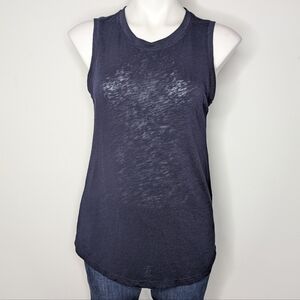 Athleta Blue Sheer Knit Tank Top S